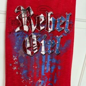 Patriotic Graphic Top with Rebel Girl Design